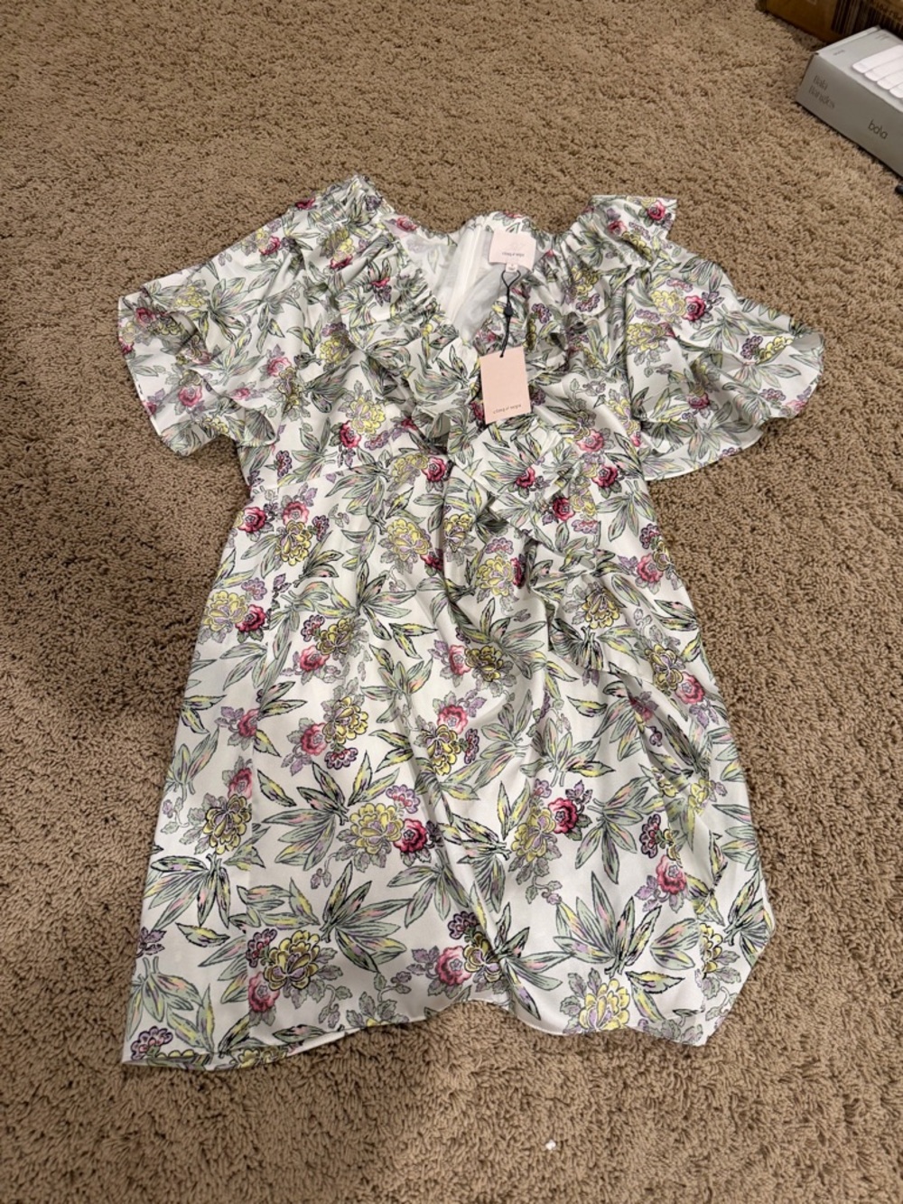 Cinq a Sept floral mini dress silk